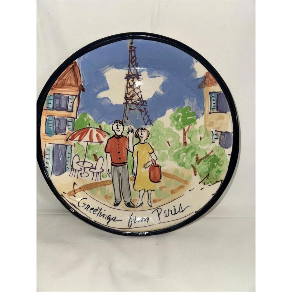 Vintage Island Princess World Cruise 1998 . 11 Inches Round Greetings From Paris